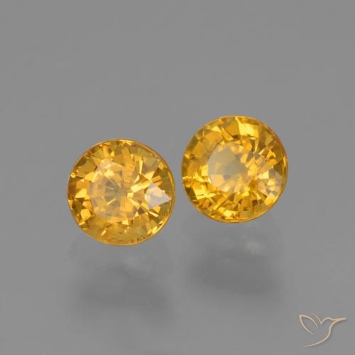 Shop natural 1.38ct Orange doré profond Saphir gems, Tour, from Tanzanie at GemSelect. In stock, global shipping!