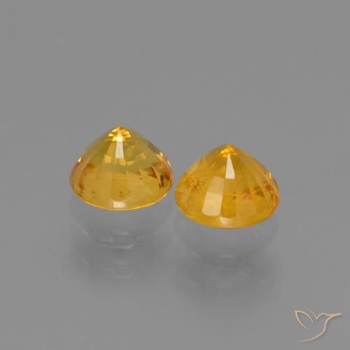 Shop natural 1.38ct Orange doré profond Saphir gems, Tour, from Tanzanie at GemSelect. In stock, global shipping!