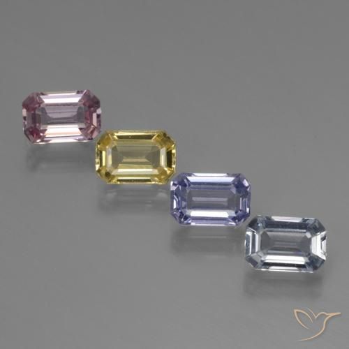 Shop natural 2.90ct Multicolore Saphir gems, Octogone / coupe Émeraude, from Tanzanie at GemSelect. In stock, global shipping!