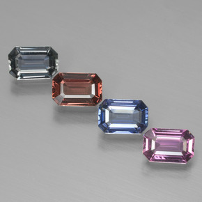 Achetez naturel 2.62ct Multicolore Saphir gems, Taille émeraude, En provenance Tanzanie chez GemSelect. En stock, livraison internationale!