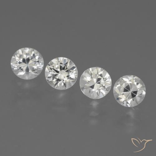 1.60ctw Naturel Blanc Saphir, Tour, VVS-VS