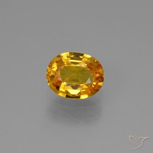 0.78ct Naturel Doré-orange foncé Saphir, ovale, VS