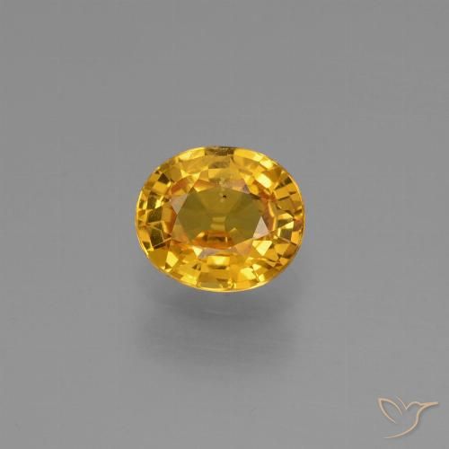 0.88ct Naturel Doré foncé Saphir, ovale, VS