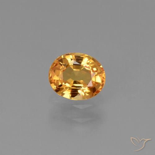 0.79ct Naturel Orange-or Saphir, ovale, VS