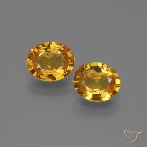 1.22ctw Naturel Orange doré profond Saphir, ovale, VS