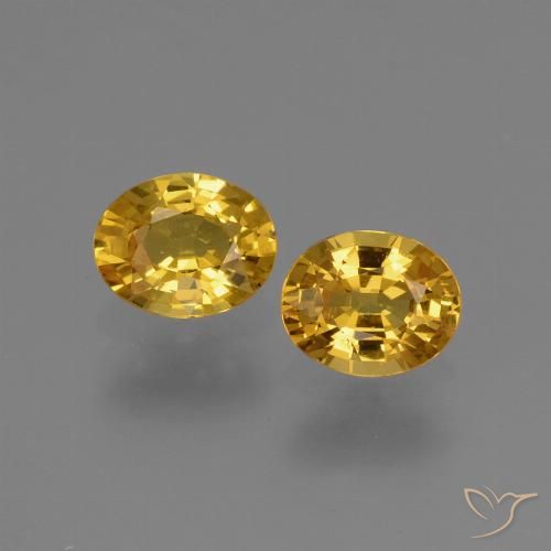 1.42ctw Naturel Doré Saphir, ovale, VVS-VS