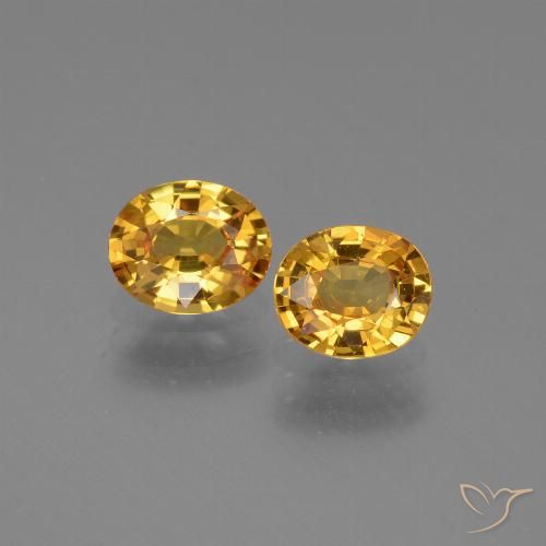1.42ctw Naturel Orange-or Saphir, ovale, VS