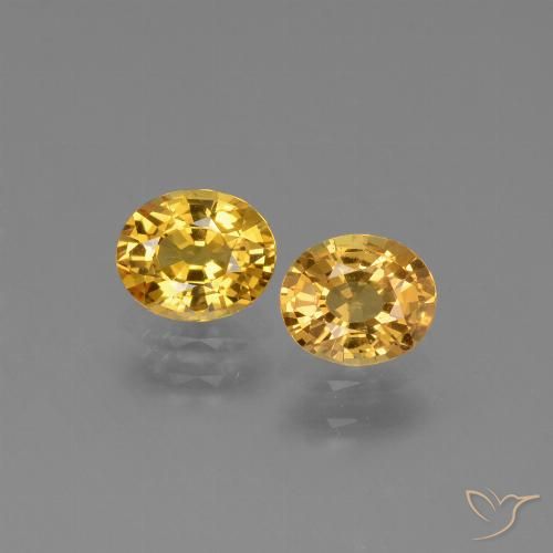 1.49ctw Naturel Doré foncé Saphir, ovale, VS
