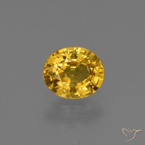0.73ct Naturel Doré foncé Saphir, ovale, VS