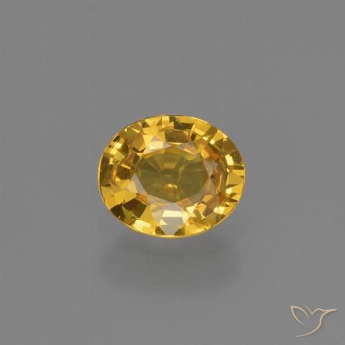0.64ct Naturel Orange doré profond Saphir, ovale, VS