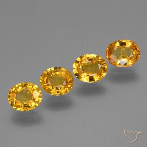 2.73ctw Naturel Or orange foncé Saphir, ovale, VVS-VS