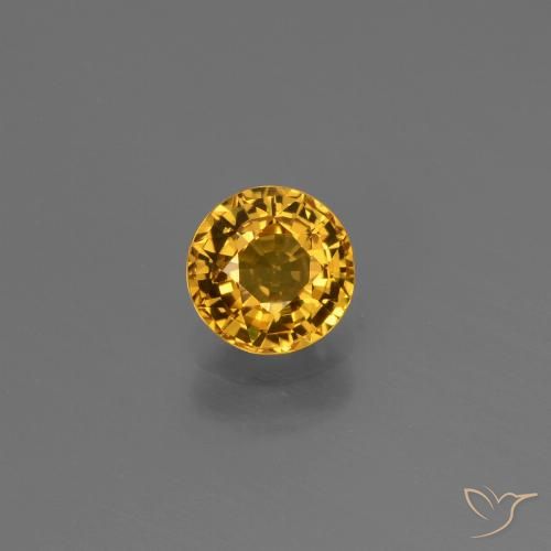 0.84ct Naturel Doré foncé Saphir, Tour, VVS-VS