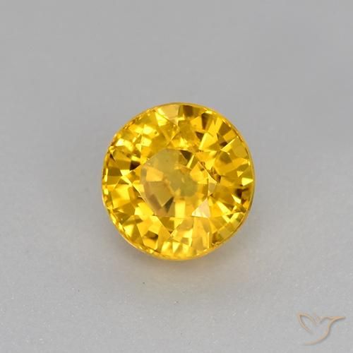 Saphir Doré naturelle Tour, 0.73 ct, VS