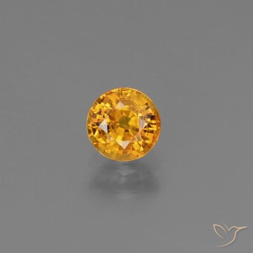 0.77ct Naturel Doré-orange foncé Saphir, Tour, VS