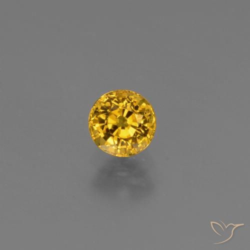 0.65ct Naturel Doré Saphir, Tour, VVS-VS
