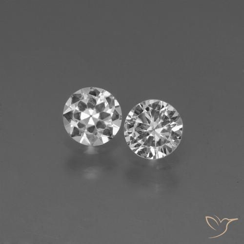 0.77ctw Naturel Blanc Saphir, Tour, VVS-VS