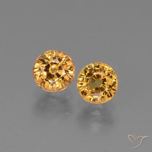 1.46ctw Naturel Or-orange moyen Saphir, Tour, VVS