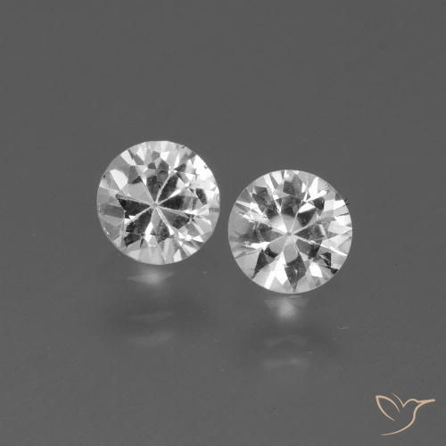 0.79ctw Naturel Blanc clair Saphir, Tour, VVS-VS