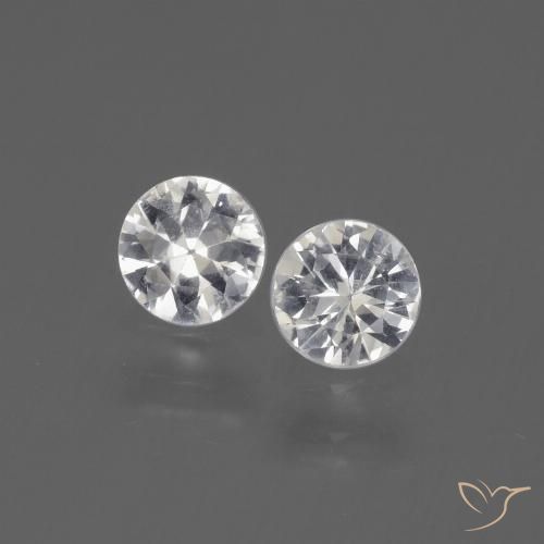 0.76ctw Naturel Blanc Saphir, Tour, VS