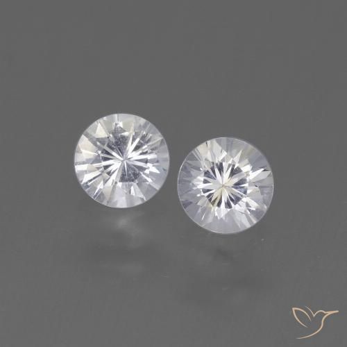 0.81ctw Naturel Blanc clair Saphir, Tour, VVS-VS