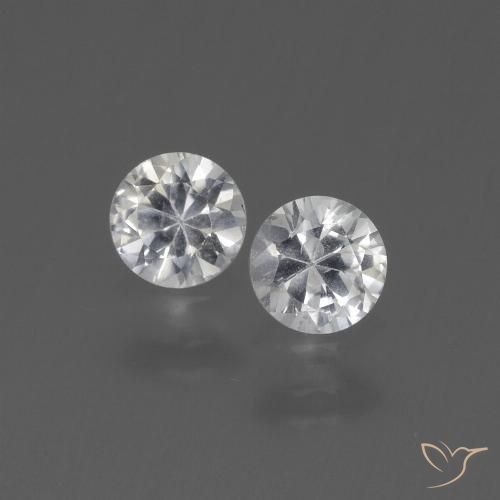 0.76ctw Naturel Blanc clair Saphir, Tour, VVS-VS