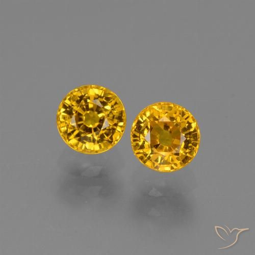 1.56ctw Naturel Orange moyen Saphir, Tour, VS