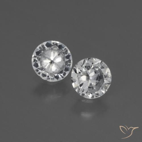 0.69ctw Naturel Blanc clair Saphir, Tour, VS