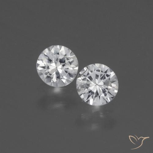 0.77ctw Naturel Blanc Saphir, Tour, VS