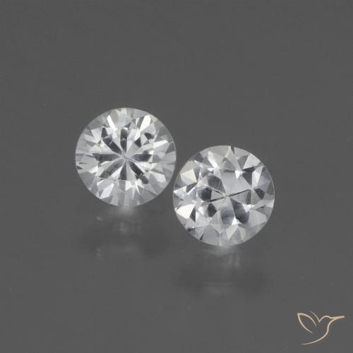 0.77ctw Naturel Blanc Saphir, Tour, VVS-VS