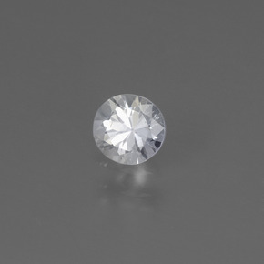 Saphir Blanc naturelle Coupe roude, 0.40 ct, VS