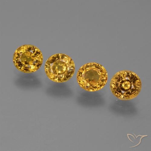 2.67ctw Naturel Or-orange moyen Saphir, Tour, VVS-VS