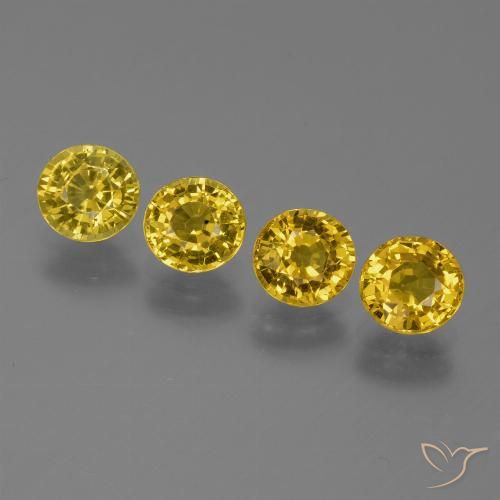 2.92ctw Naturel Jaune foncé Saphir, Tour, VVS-VS