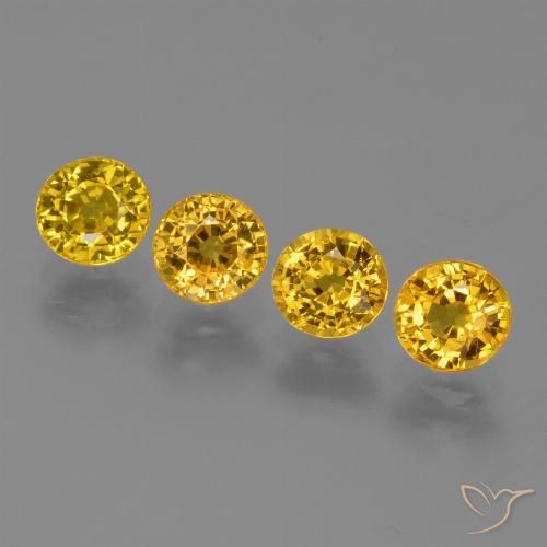 2.73ctw Naturel Jaune foncé Saphir, Tour, VVS-VS