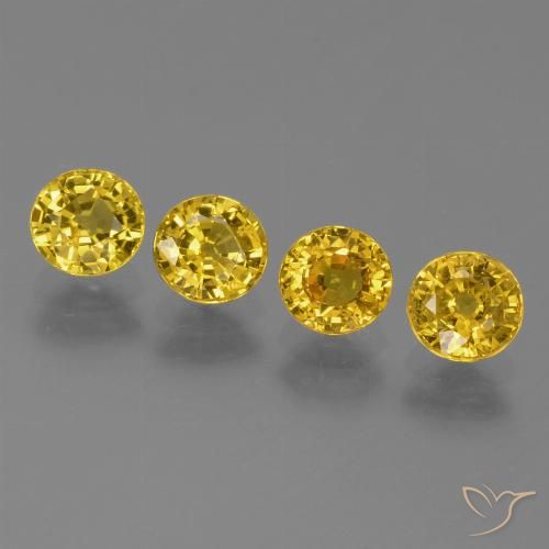 2.57ctw Naturel Jaune foncé Saphir, Tour, VVS-VS