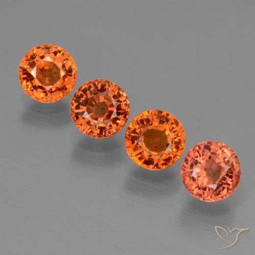 2.98ctw Naturel Orange feu Saphir, Tour, VVS-VS