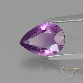 Saphir Violet moyen naturelle En forme de poire, 1.42 ct, VS