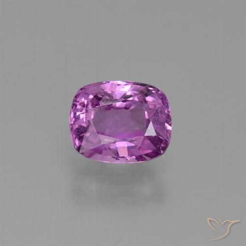 1.21ct Naturel Pourpre moyen-foncé Saphir, Coussin, VS