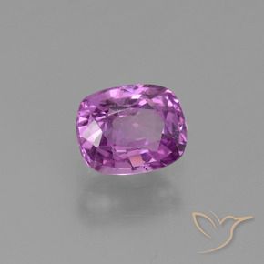 Saphir Pourpre moyen-foncé naturelle Coussin, 1.21 ct, VS