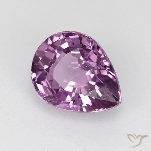 Saphir Mauve Intense naturelle En forme de poire, 1.26 ct, VS
