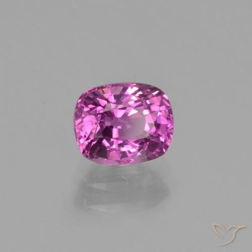 Saphir Pourpre rosâtre intense naturelle Coussin, 1.34 ct, VS