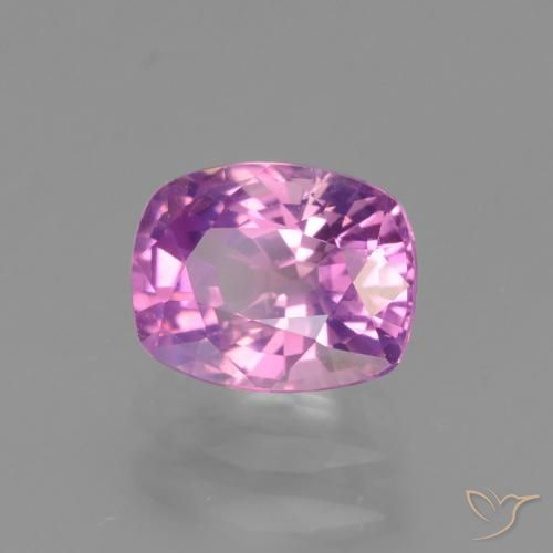Saphir Violet Rosâtre naturelle Coussin, 1.42 ct, VS
