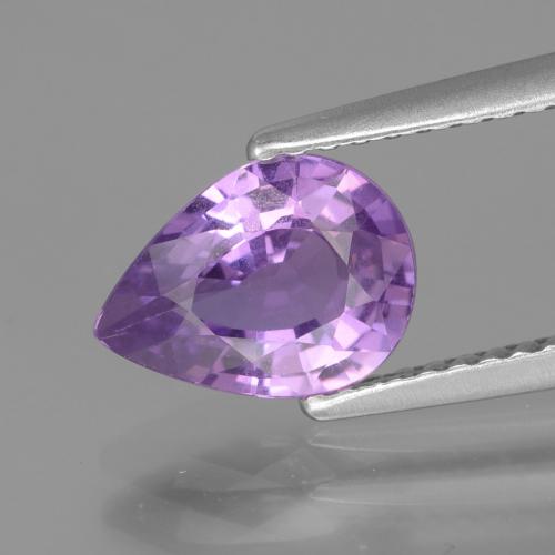 Saphir Violet Rosâtre naturelle En forme de poire, 1.57 ct, VS