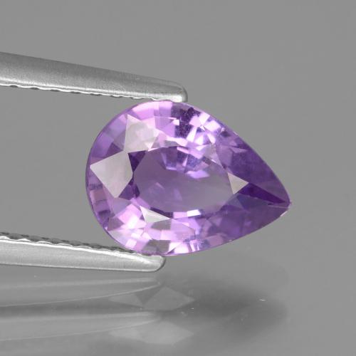 Saphir Violet Rosâtre naturelle En forme de poire, 1.57 ct, VS