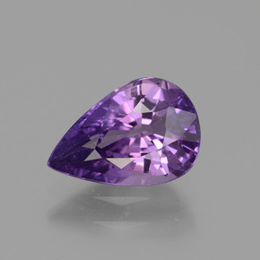Saphir Violet foncé naturelle En forme de poire, 1.84 ct, VS