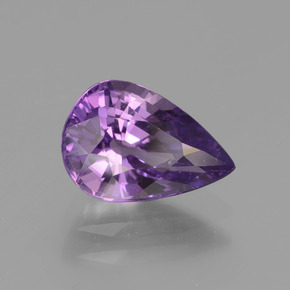 Saphir Violet foncé naturelle En forme de poire, 1.84 ct, VS