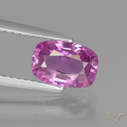 1.31ct Naturel Violet Rosâtre Saphir, Coussin, VS