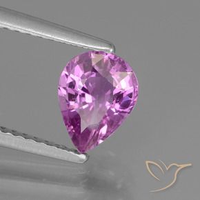Saphir Violet Rosâtre naturelle En forme de poire, 1.27 ct, VS