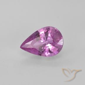 Saphir Pourpre moyen naturelle En forme de poire, 1.06 ct, VS