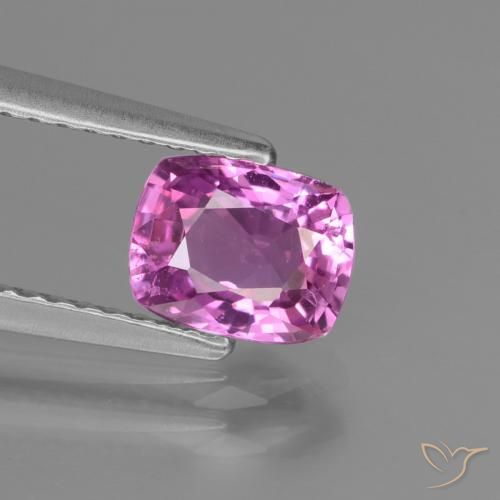 1.22ct Naturel Pourpre rosâtre intense Saphir, Coussin, VS