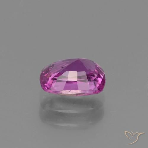 Saphir Pourpre rosâtre intense naturelle Coussin, 1.22 ct, VS